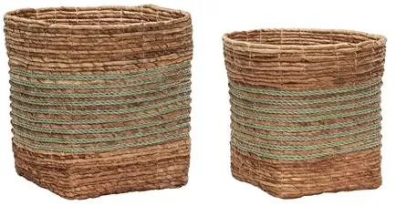 Hübsch Reveal Kurver Mint/Natur Sett med 2