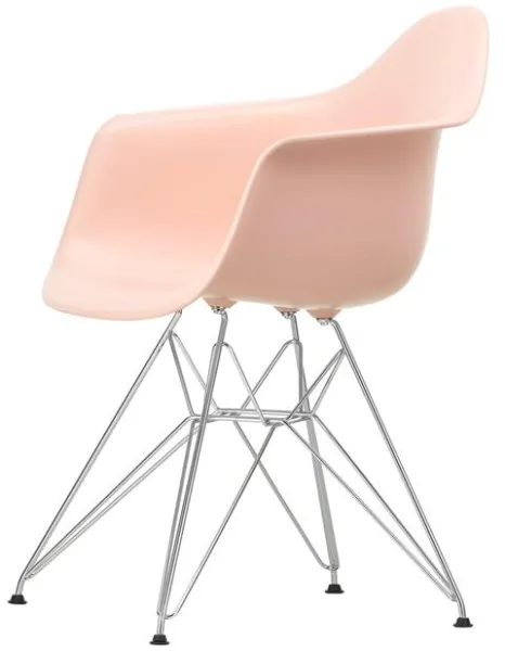Vitra Eames Plastic DAR Spisestol RE Pale Rose/Krom